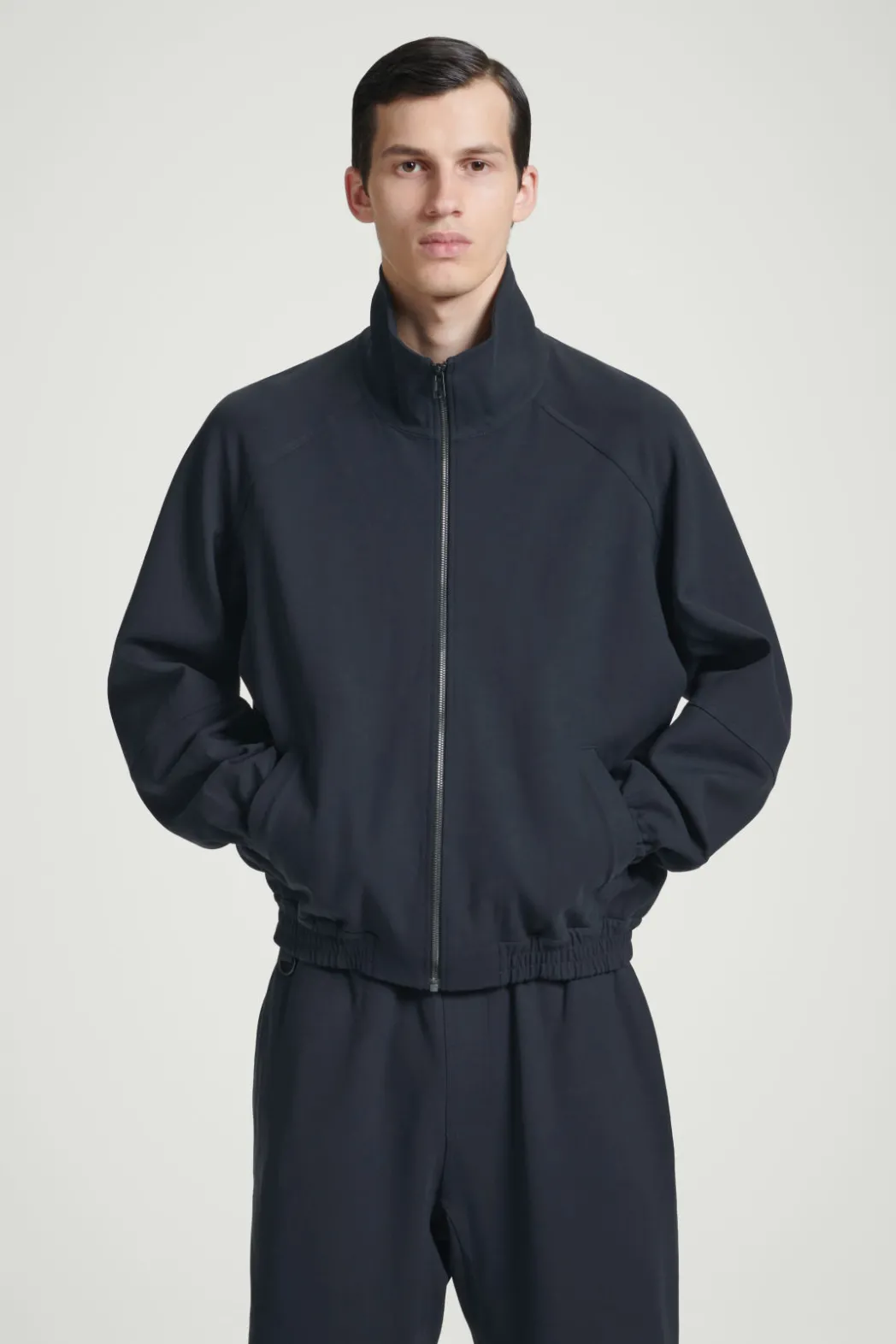 New COS FUNNEL-NECK UTILITY JACKET NAVY