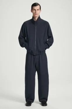 New COS FUNNEL-NECK UTILITY JACKET NAVY