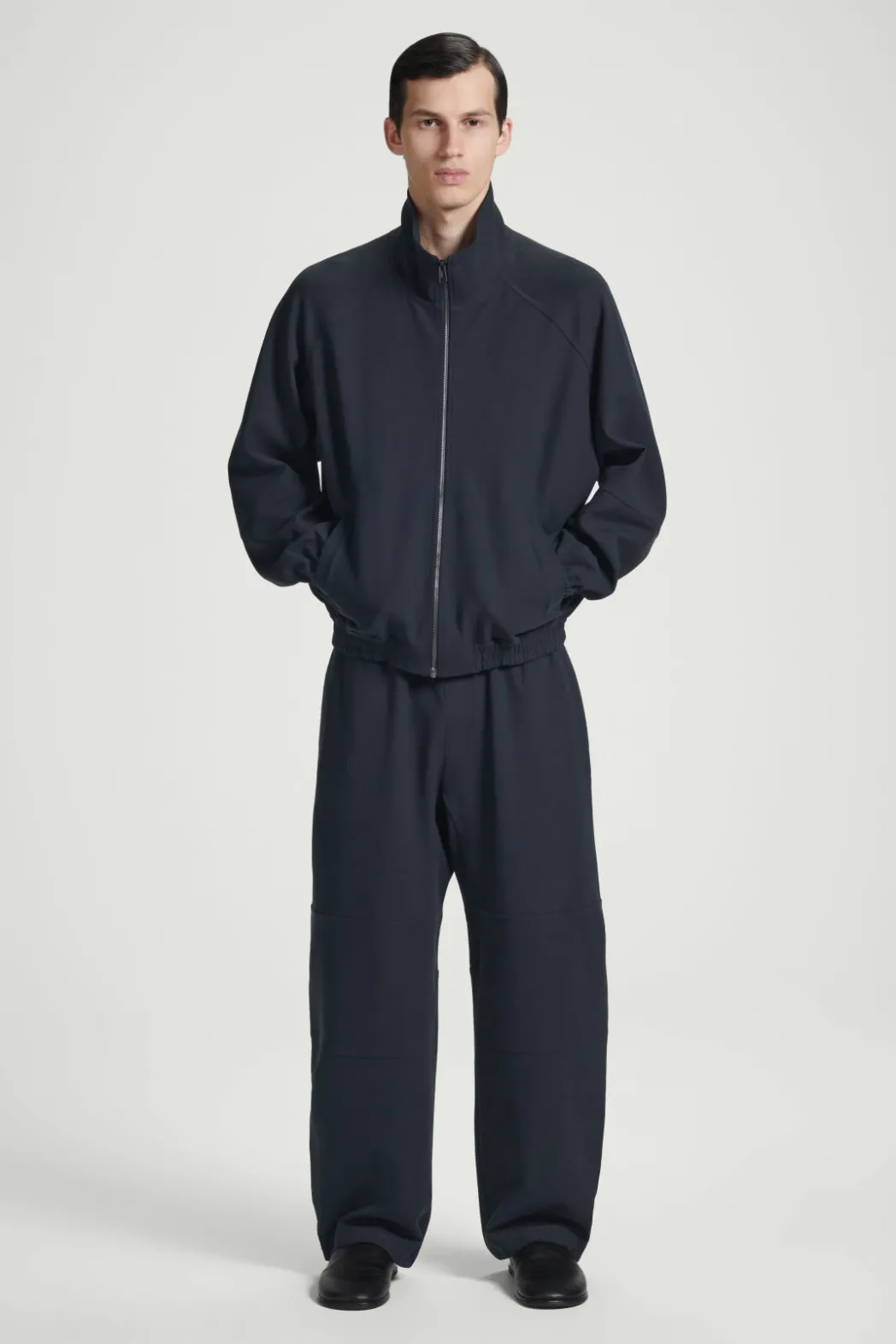 New COS FUNNEL-NECK UTILITY JACKET NAVY