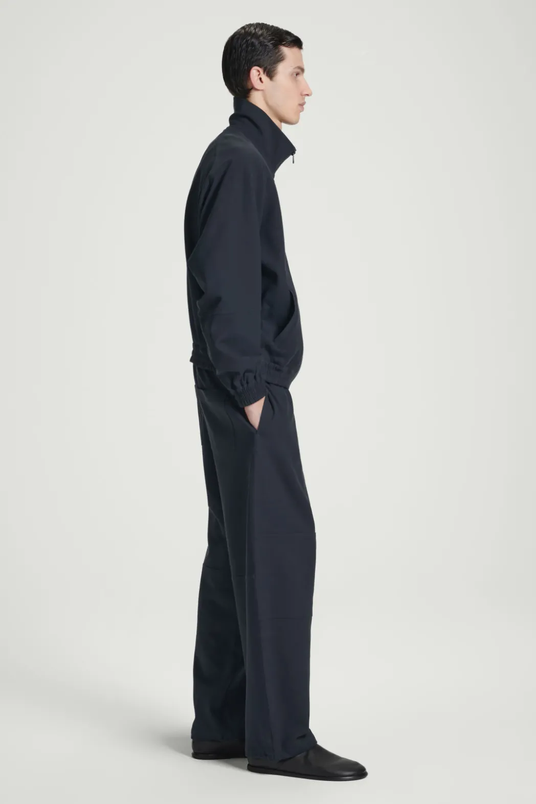 New COS FUNNEL-NECK UTILITY JACKET NAVY