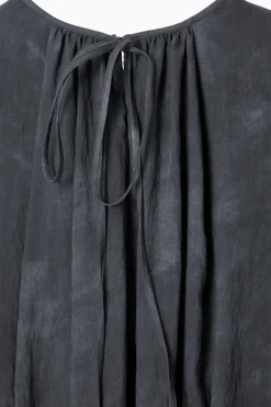 Online COS GATHERED A-LINE MAXI DRESS NAVY / BLUE