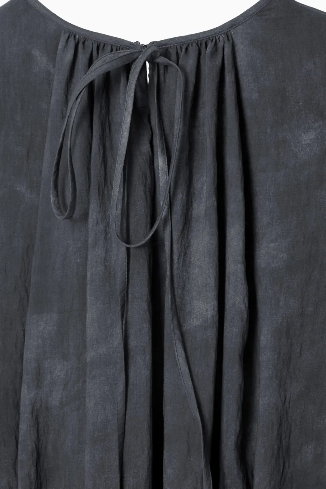 Online COS GATHERED A-LINE MAXI DRESS NAVY / BLUE