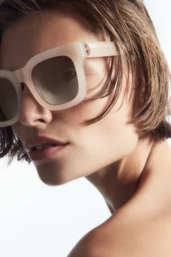 New COS GAZE SUNGLASSES - D-FRAME LIGHT PINK