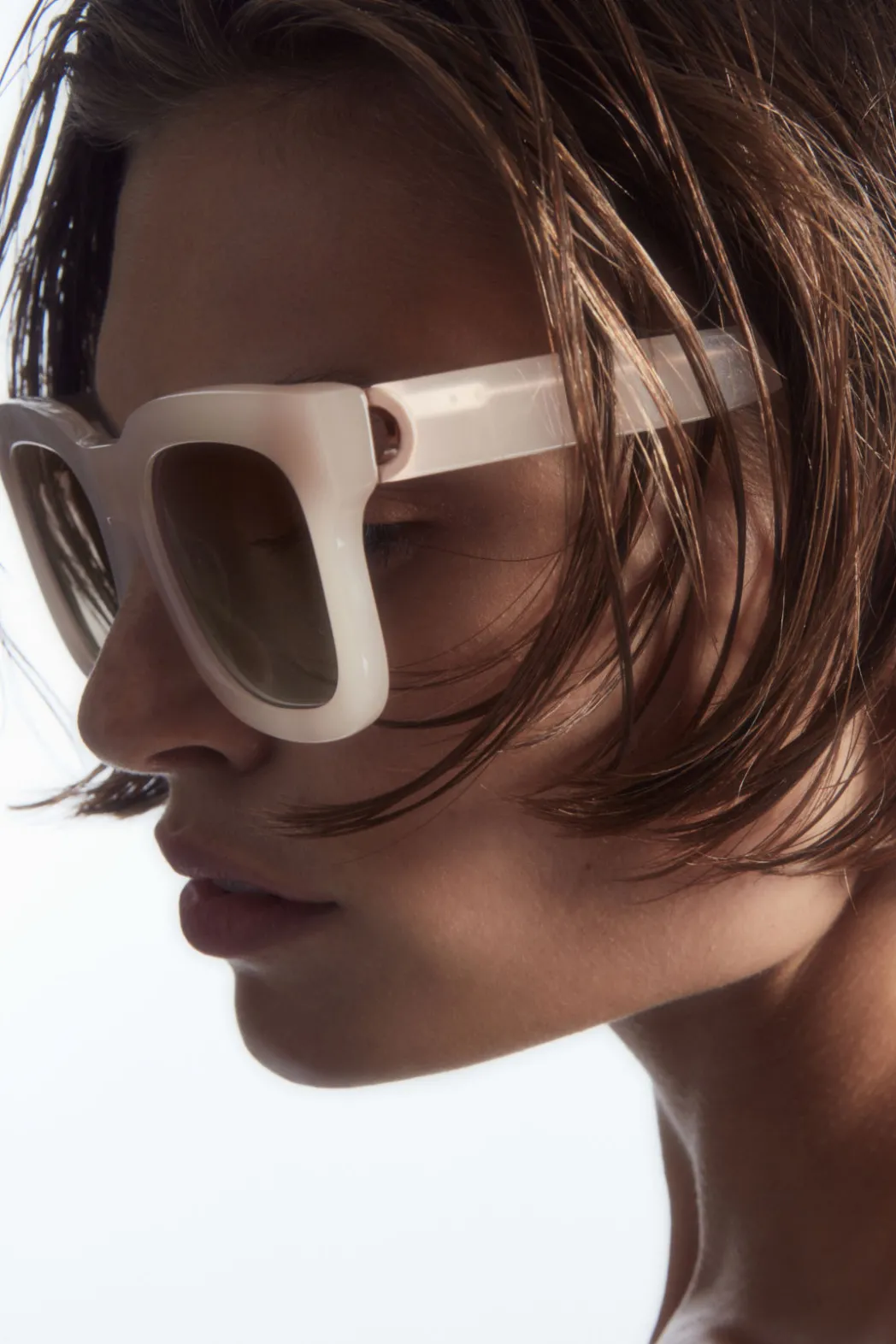 New COS GAZE SUNGLASSES - D-FRAME LIGHT PINK