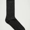 Hot COS GLITTERED RIBBED SOCKS BLACK