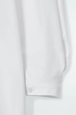 Clearance COS GRANDAD-COLLAR MIDI SHIRT DRESS WHITE