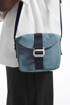 COS GRID CROSSBODY BAG - RIPSTOP STEEL BLUE / GRID