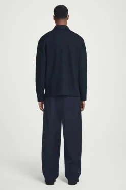Clearance COS HALF-ZIP WOOL-BLEND SWEATER NAVY