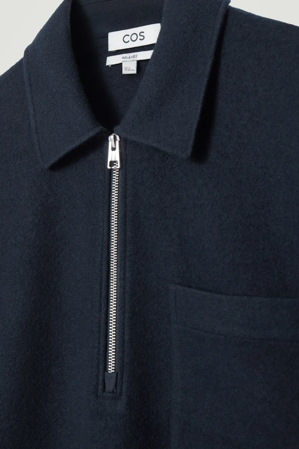 Clearance COS HALF-ZIP WOOL-BLEND SWEATER NAVY