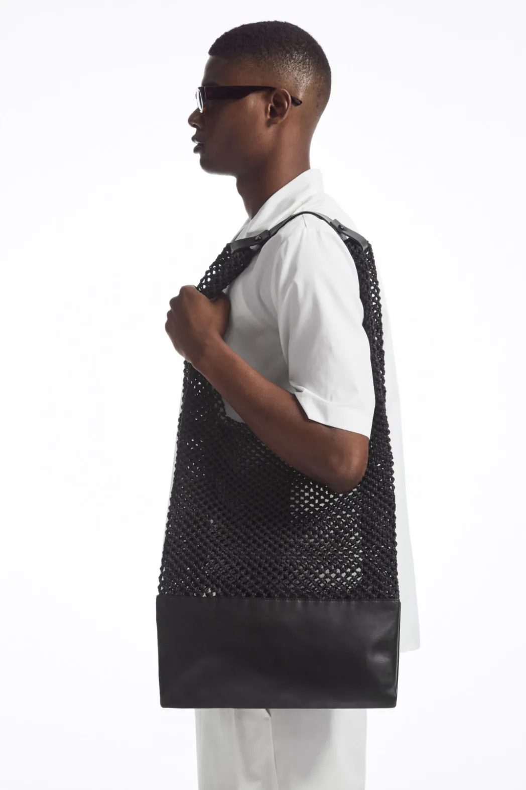Hot COS HAND-WOVEN TOTE - LEATHER BLACK