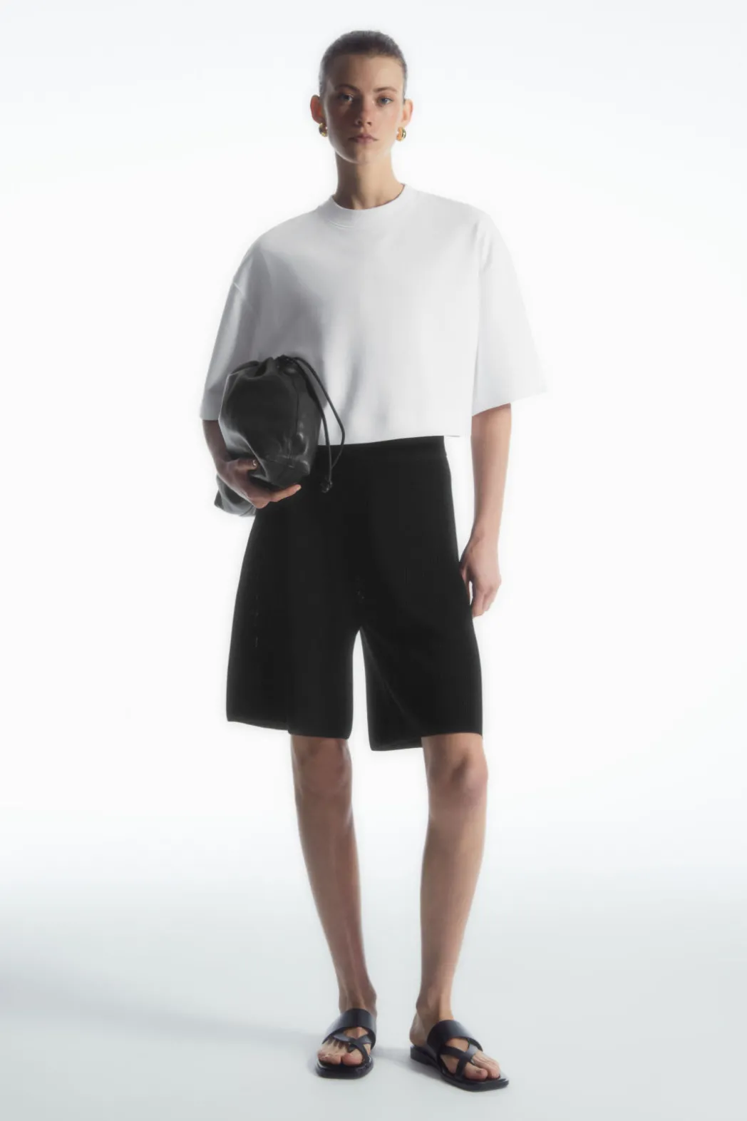 Best COS HIGH LINE RELAXED T-SHIRT WHITE