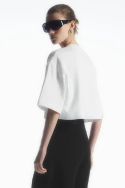 Best COS HIGH LINE RELAXED T-SHIRT WHITE
