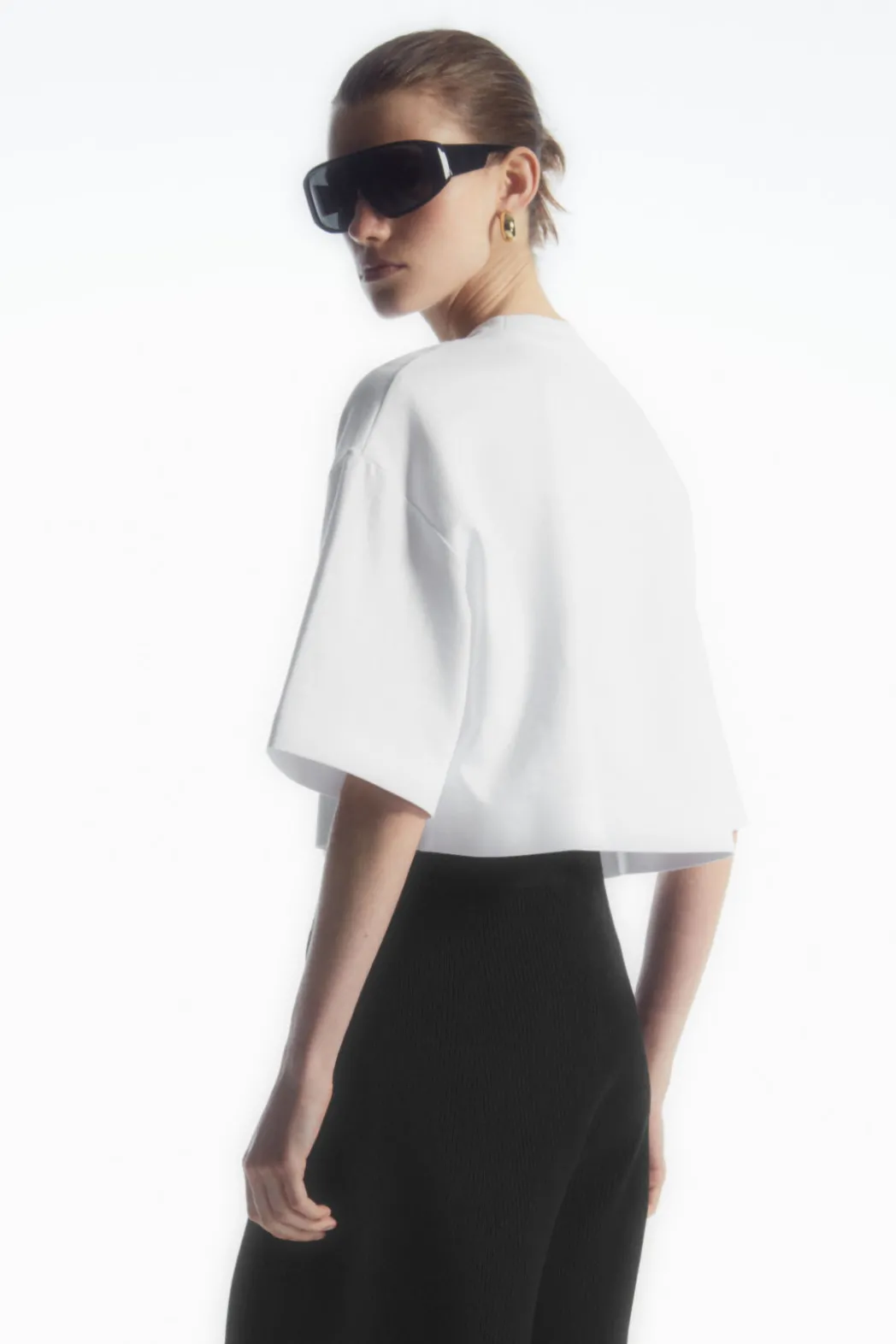 Best COS HIGH LINE RELAXED T-SHIRT WHITE