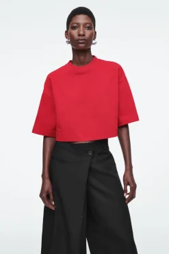 Hot COS HIGH LINE RELAXED T-SHIRT RED