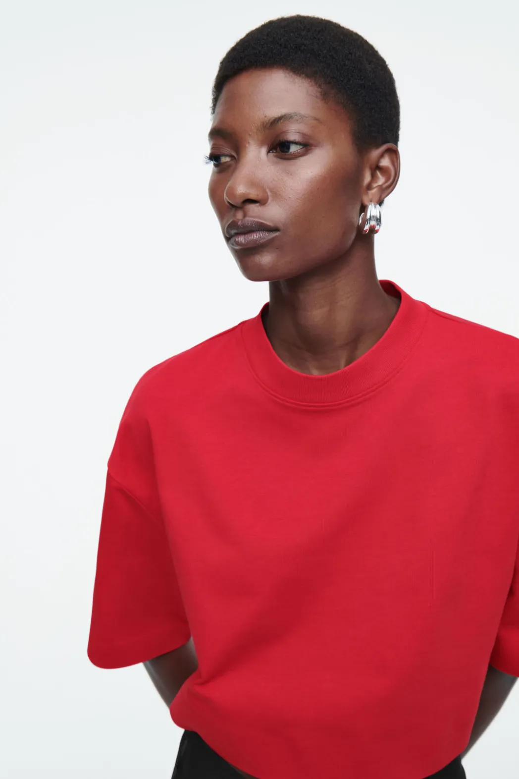 Hot COS HIGH LINE RELAXED T-SHIRT RED
