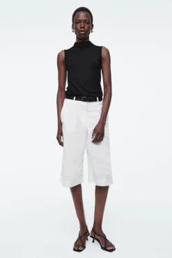 Outlet COS HIGH-NECK SLEEVELESS TANK TOP BLACK