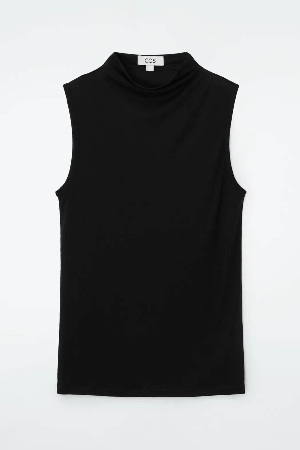 Outlet COS HIGH-NECK SLEEVELESS TANK TOP BLACK