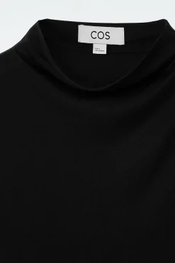 Outlet COS HIGH-NECK SLEEVELESS TANK TOP BLACK