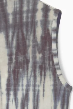 Discount COS HIGH-NECK TANK TOP BEIGE / BLUE