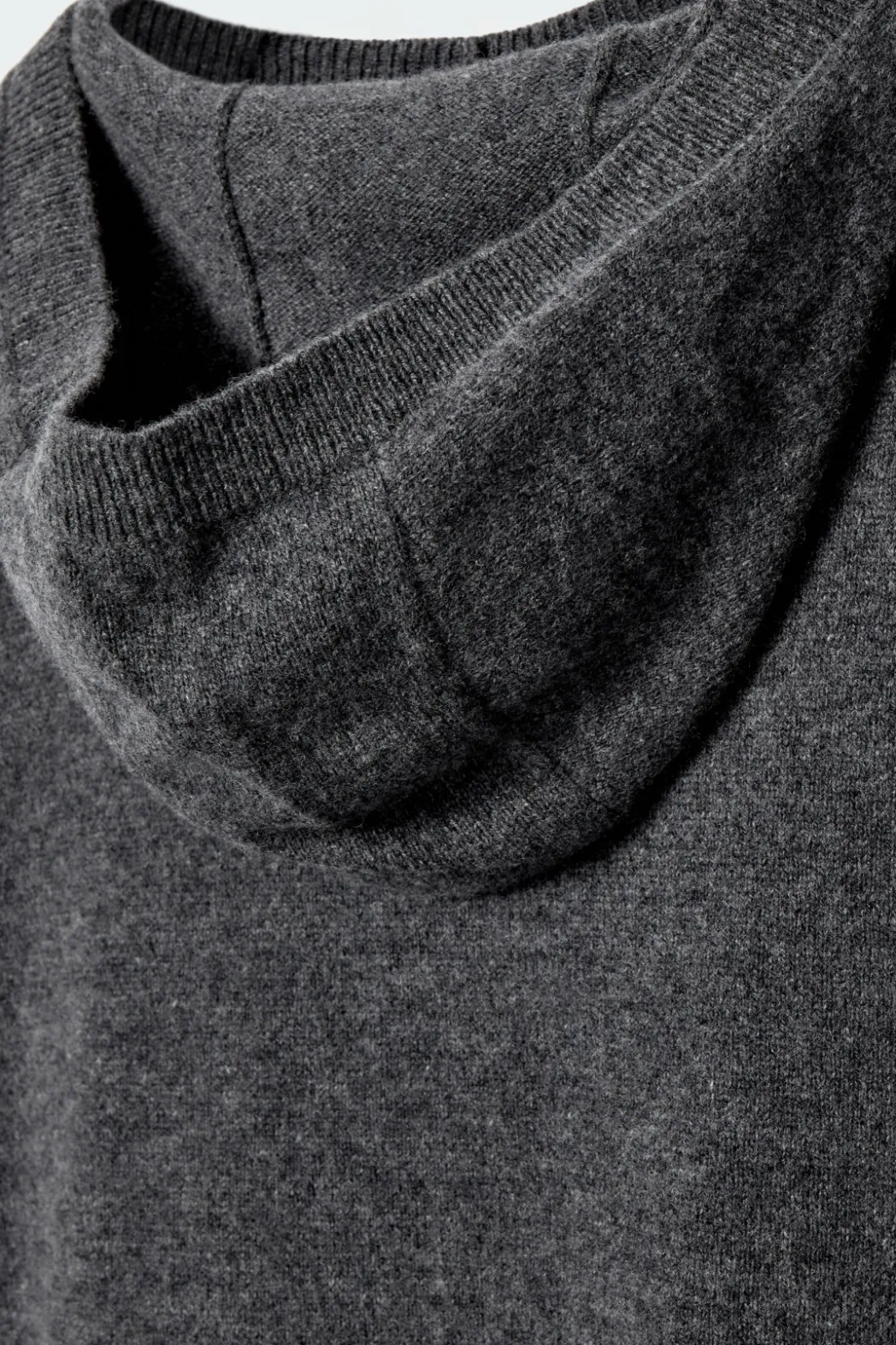 Sale COS HOODED MERINO WOOL MAXI DRESS DARK GRAY