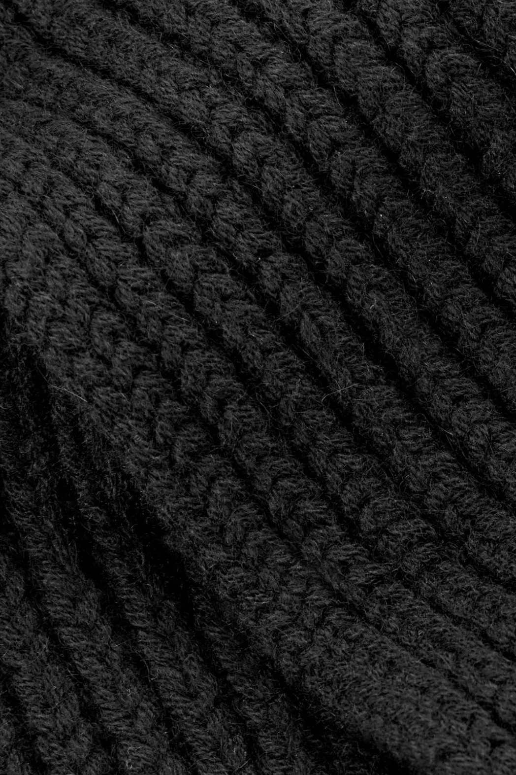 Clearance COS HOODED RIBBED CASHMERE-BLEND SCARF BLACK