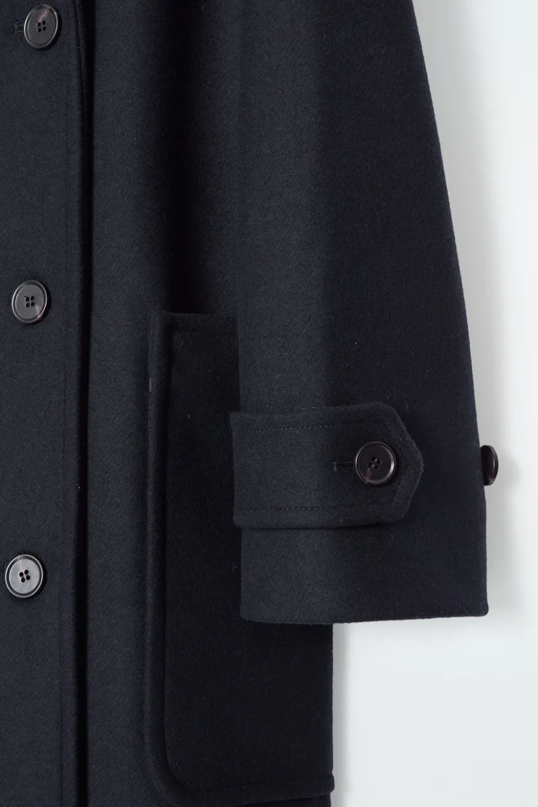 Hot COS HOODED WOOL DUFFLE COAT NAVY