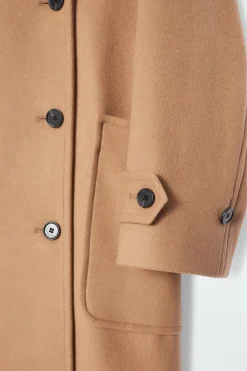 Hot COS HOODED WOOL DUFFLE COAT CAMEL