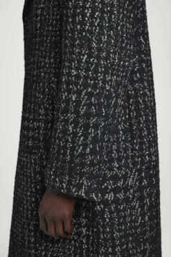 Sale COS HOUNDSTOOTH BOUCLÉ OVERCOAT BLACK / HOUNDSTOOTH