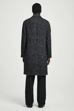 Sale COS HOUNDSTOOTH BOUCLÉ OVERCOAT BLACK / HOUNDSTOOTH