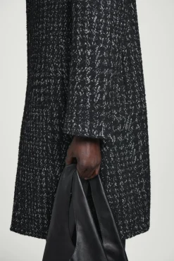 Sale COS HOUNDSTOOTH BOUCLÉ OVERCOAT BLACK / HOUNDSTOOTH