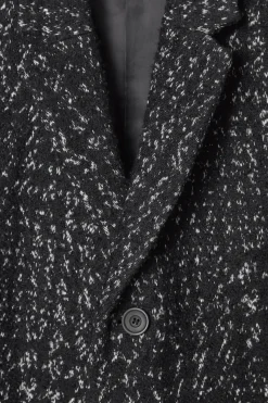 Sale COS HOUNDSTOOTH BOUCLÉ OVERCOAT BLACK / HOUNDSTOOTH