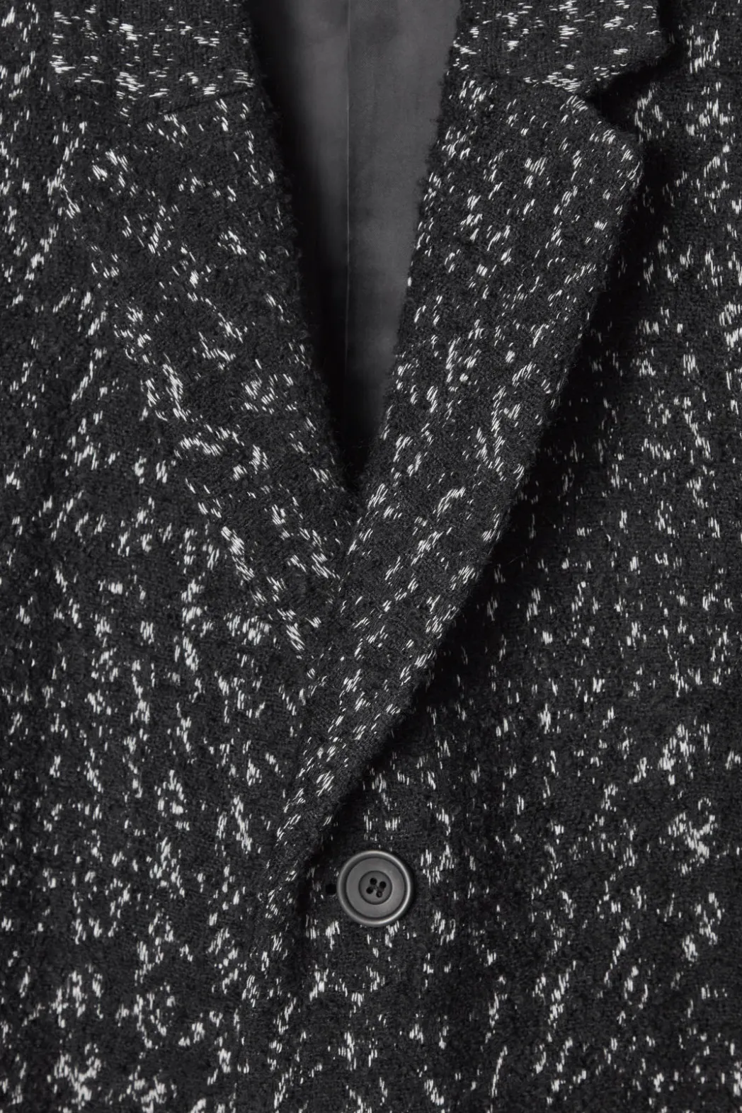 Sale COS HOUNDSTOOTH BOUCLÉ OVERCOAT BLACK / HOUNDSTOOTH
