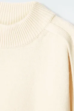 Hot COS HYBRID WOOL CAPE SWEATER IVORY