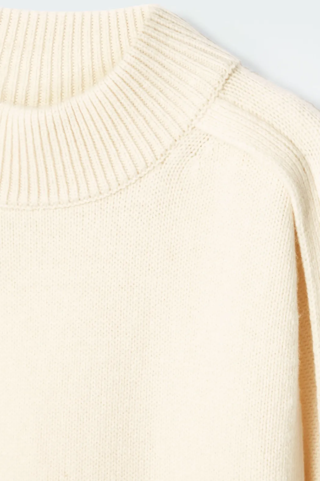 Hot COS HYBRID WOOL CAPE SWEATER IVORY