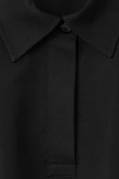 Discount COS JERSEY POLO SHIRT BLACK