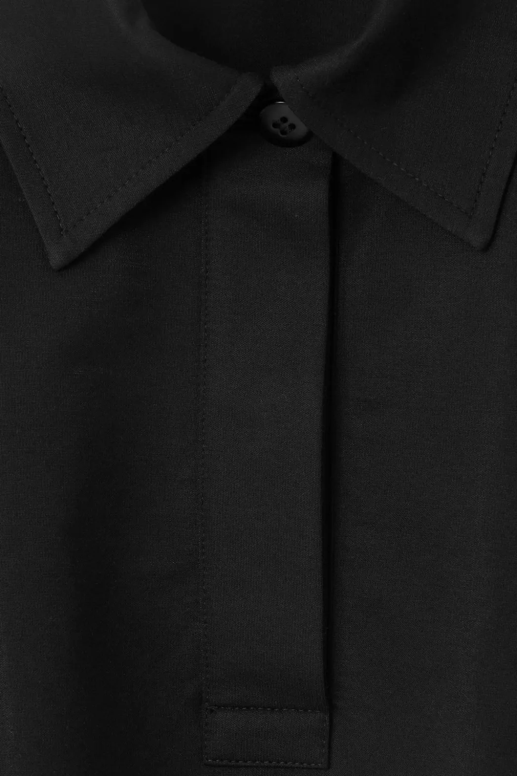 Discount COS JERSEY POLO SHIRT BLACK