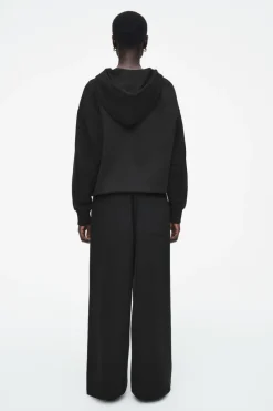 Best COS JERSEY WIDE-LEG JOGGERS BLACK