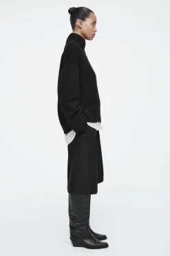 Online COS KNEE-HIGH LEATHER COWBOY BOOTS BLACK