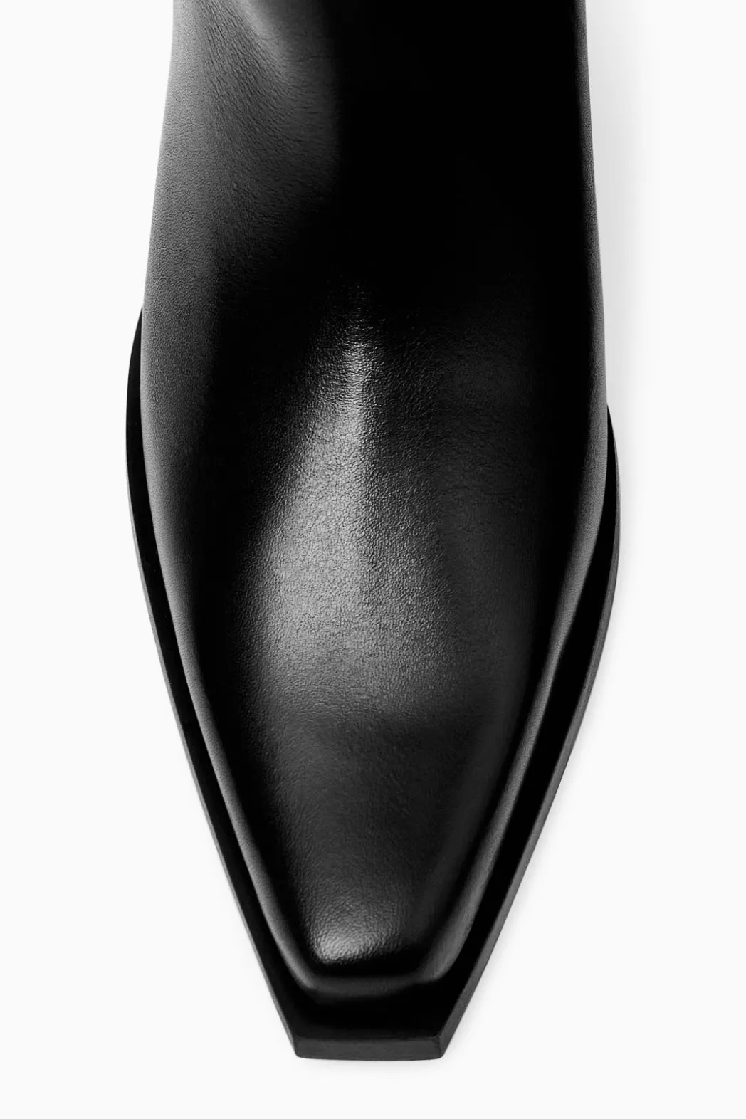 Online COS KNEE-HIGH LEATHER COWBOY BOOTS BLACK