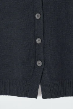 COS KNITTED CASHMERE-BLEND TANK NAVY