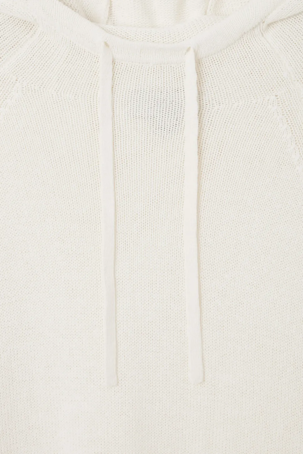 Sale COS KNITTED LINEN-BLEND HOODIE WHITE
