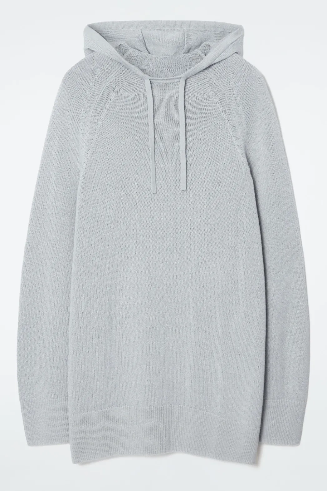 Sale COS KNITTED LINEN-BLEND HOODIE DUSTY BLUE