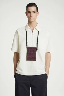 Best COS KNITTED PHONE POUCH NAVY / BROWN