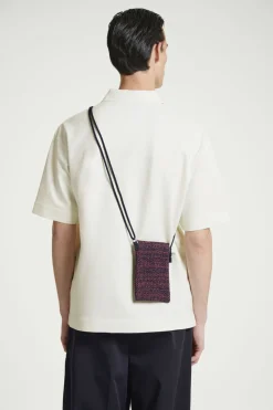 Best COS KNITTED PHONE POUCH NAVY / BROWN