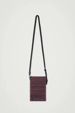 Best COS KNITTED PHONE POUCH NAVY / BROWN