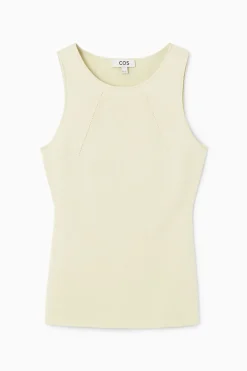 New COS KNITTED TANK TOP BEIGE