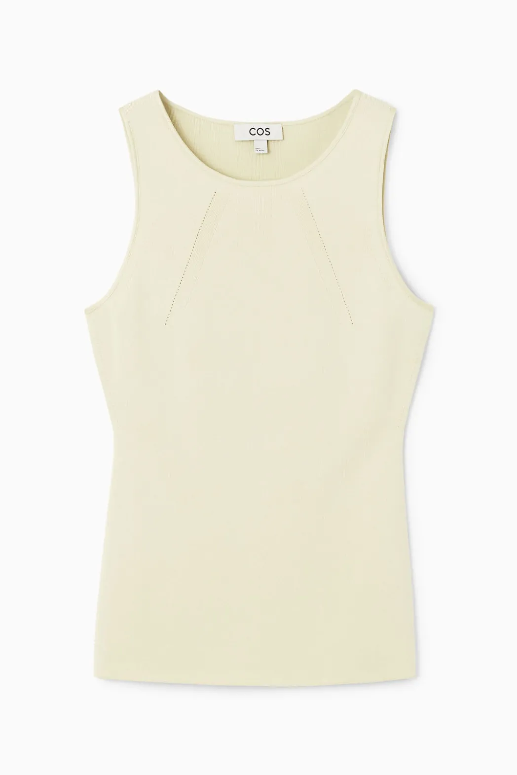 New COS KNITTED TANK TOP BEIGE
