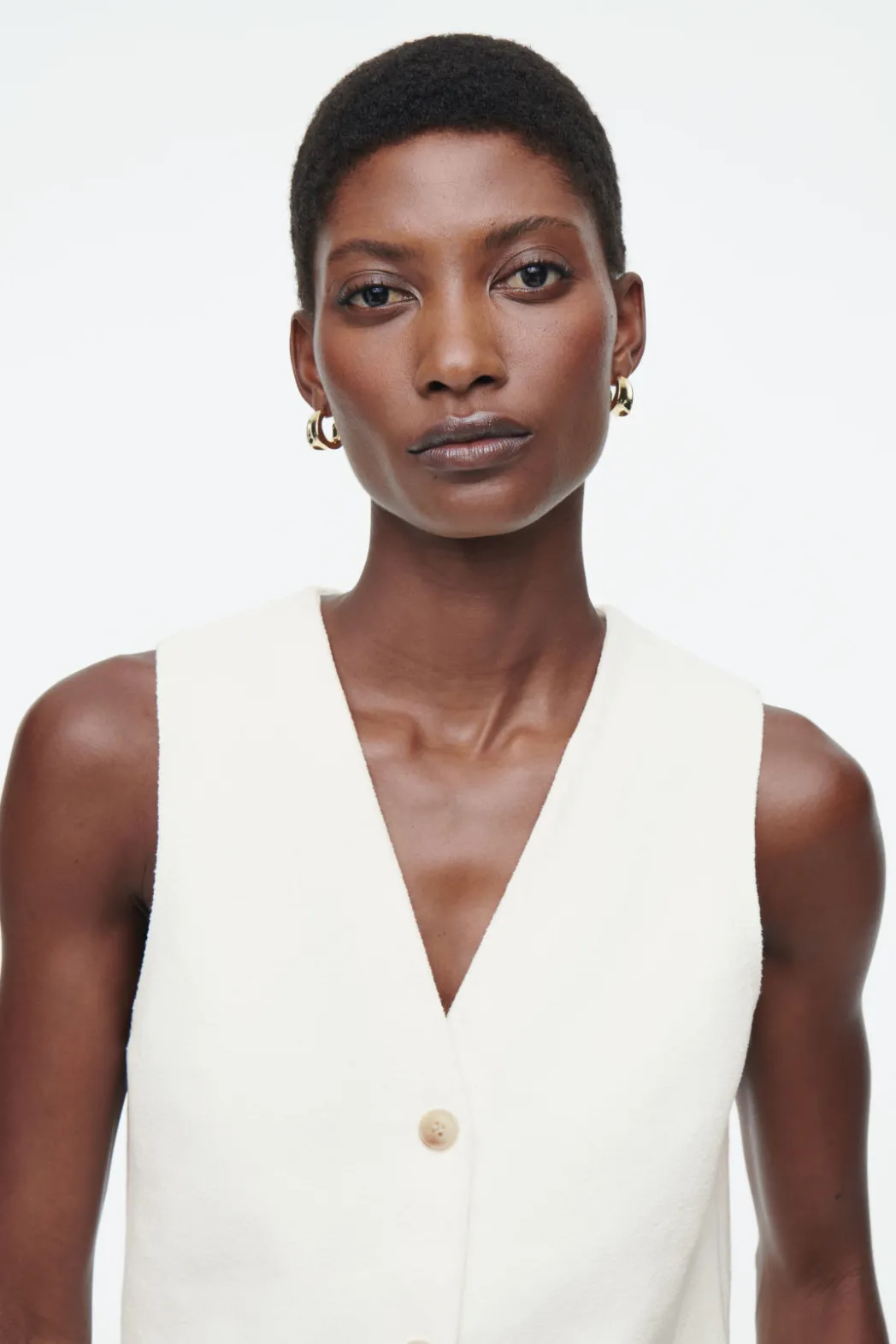 Best COS KNITTED VEST IVORY