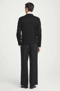 Hot COS KNITTED WOOL BOMBER JACKET BLACK