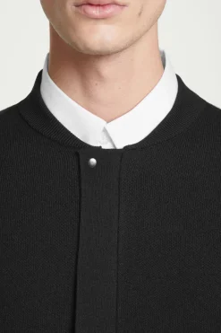 Hot COS KNITTED WOOL BOMBER JACKET BLACK
